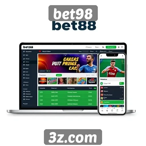Interface do site Bet98 é intuitiva e acessível